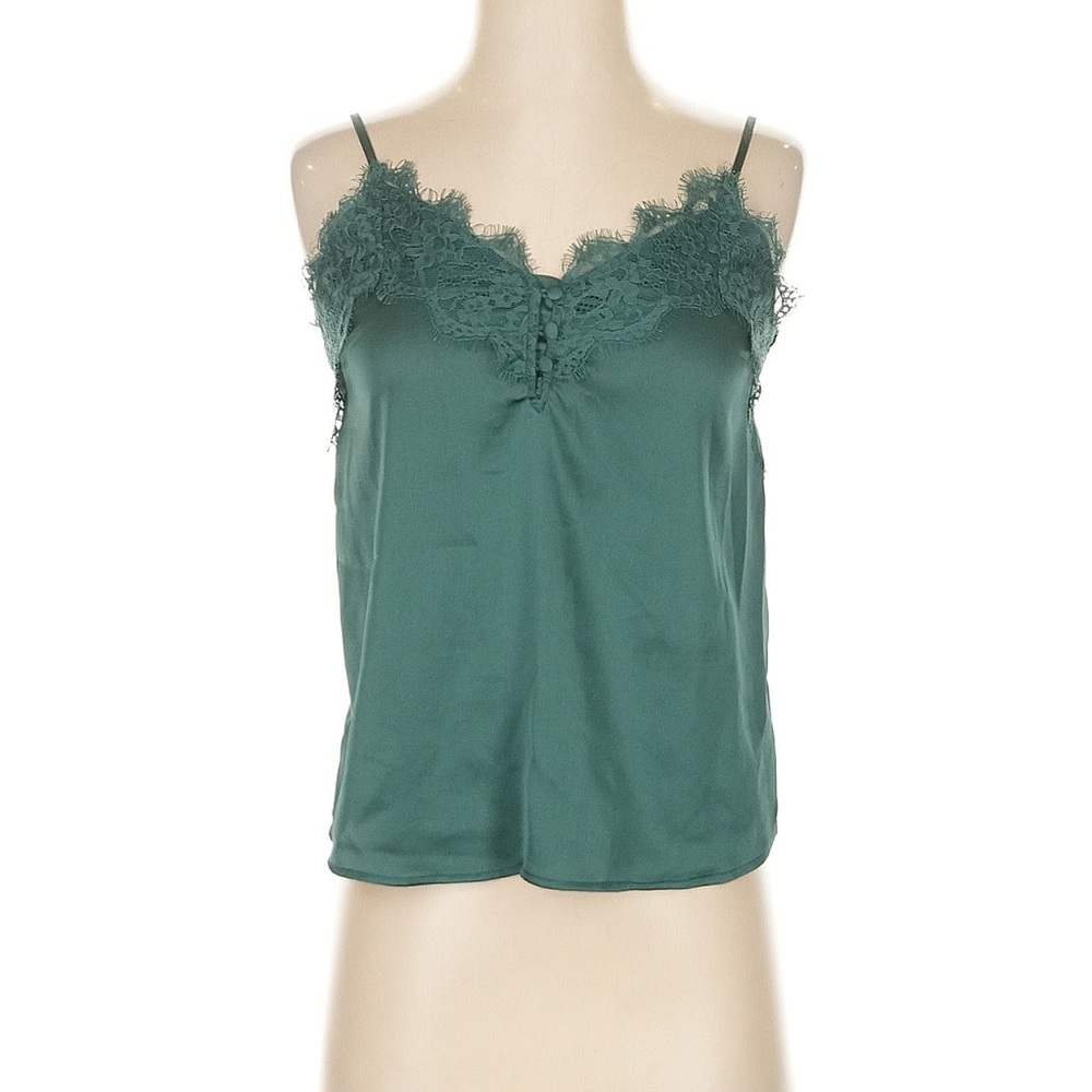 Abercrombie emerald green lace trim cami XS